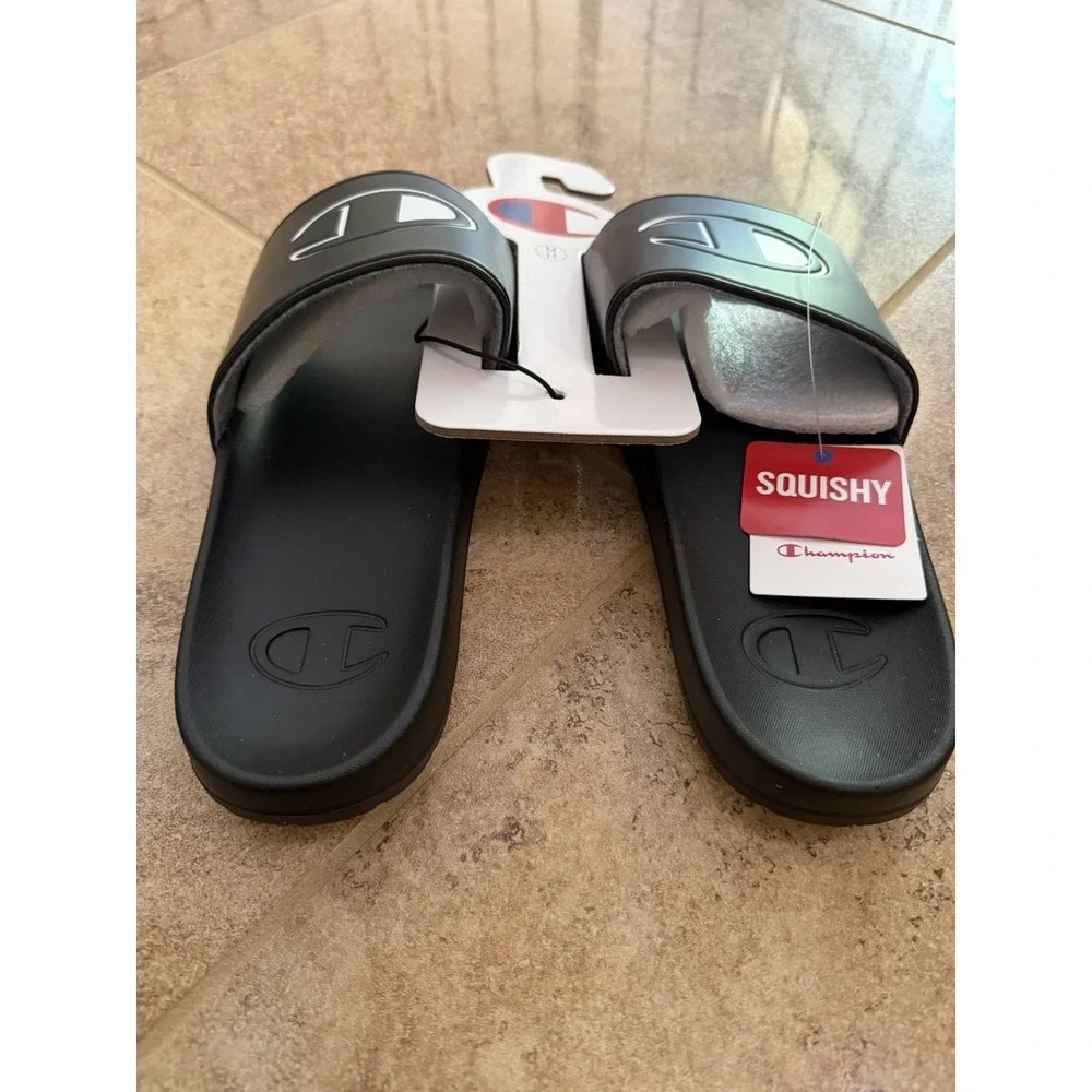 Men's Champion IPO Squish Slide Sandles Black Size 11 NWT